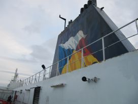 Drapeau de la compagnie du ferry !